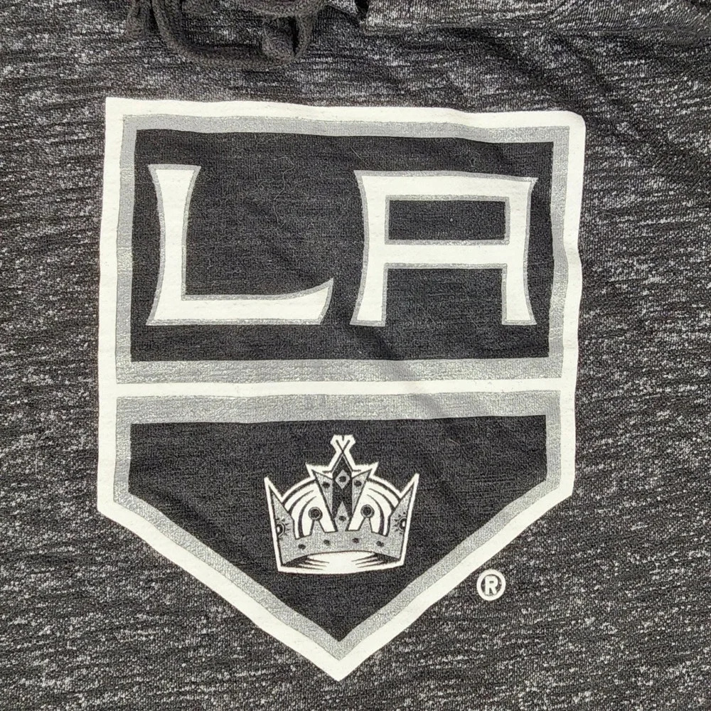 Rinky LA Kings NHL Hockey Hoodie Charcoal Gray Space Dye Marled Mens Medium
